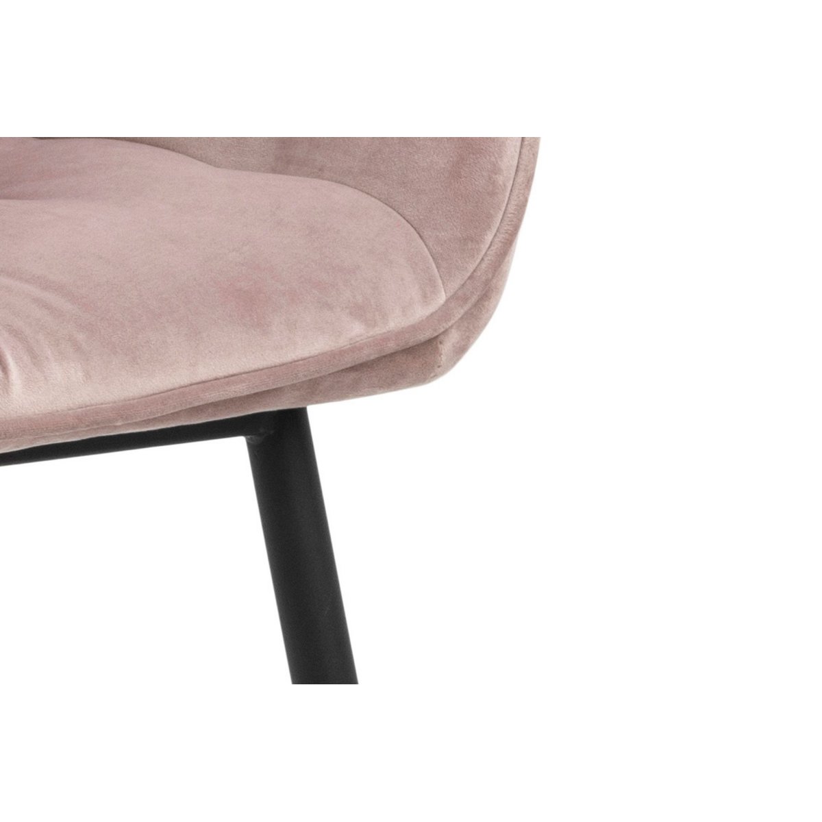 Fauteuil de salle à manger en velours et métal (lot de 2) - TERI gris marron, HELLIN, DEPUIS 1862