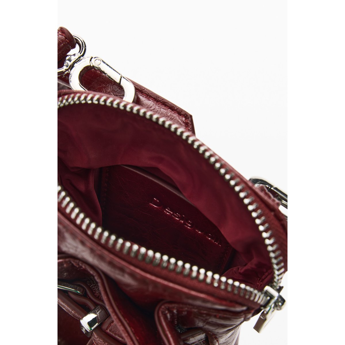 Porte-portable effet cuir rouge, DESIGUAL