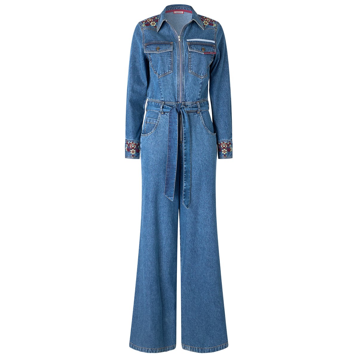 Combinaison en Jean Brodée Goldie bleu, JOE BROWNS