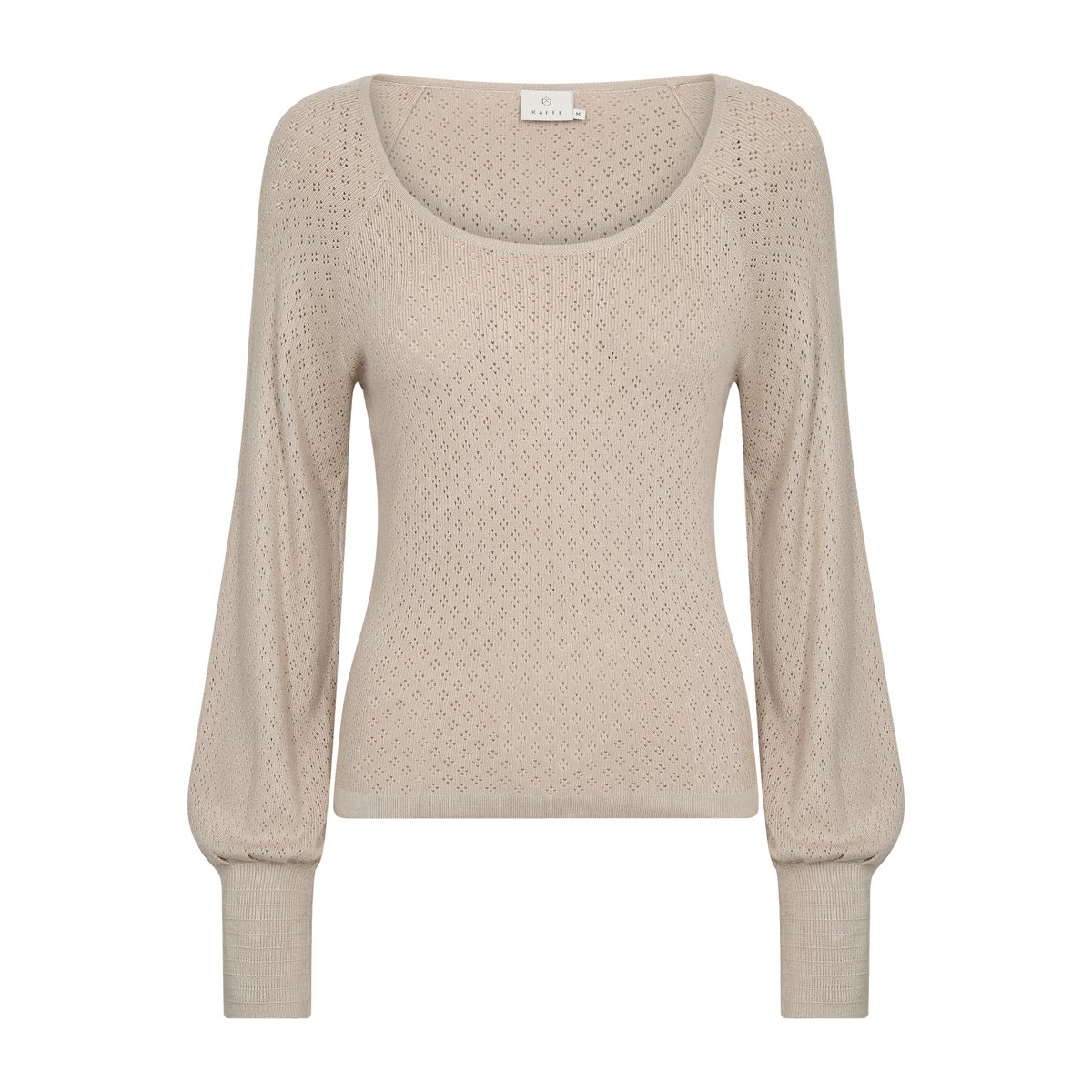 Knitted pullover beige feather gray melange, KAFFE