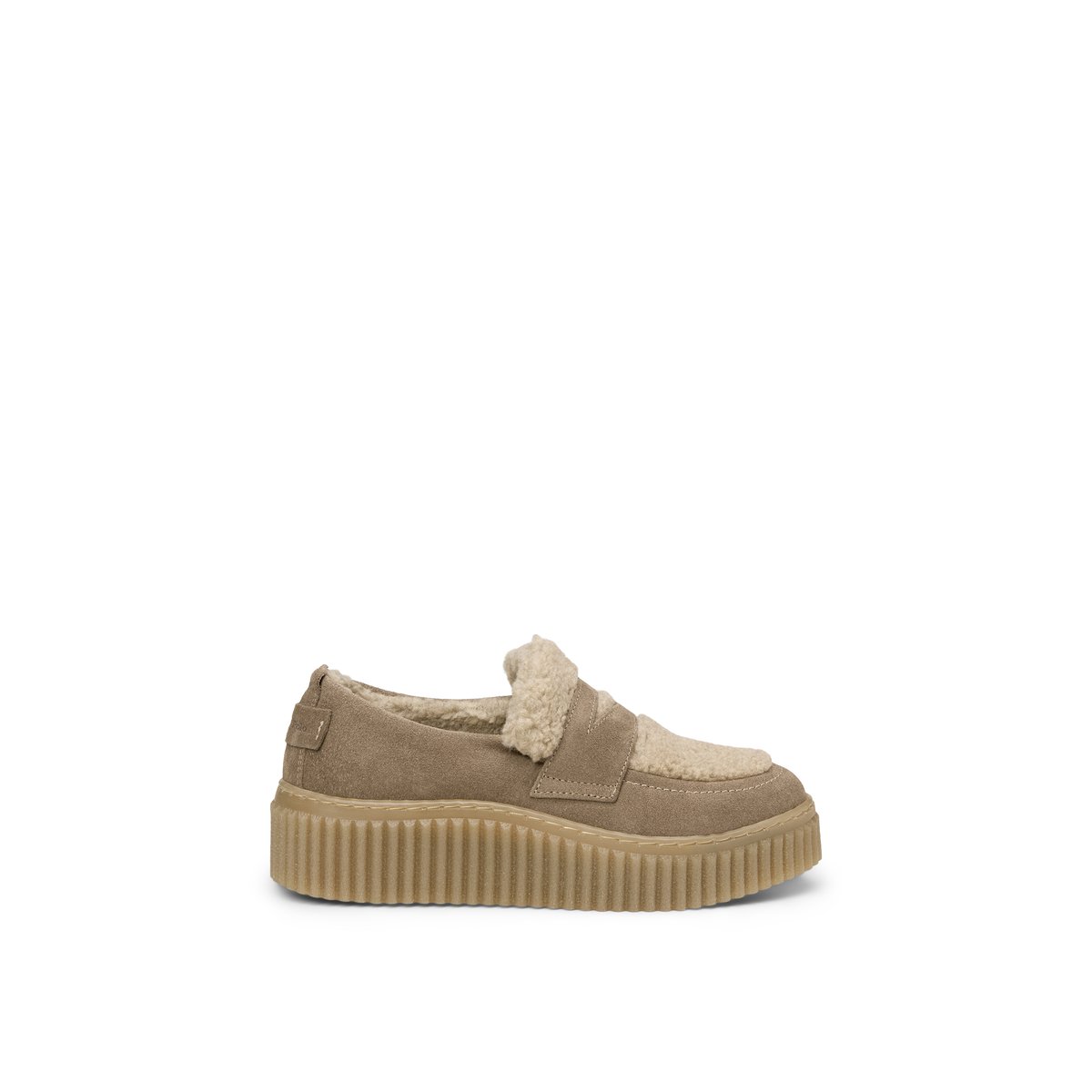 Chaussures à plateforme modèle Bianca avec doublure pelucheuse beige, MARC O'POLO