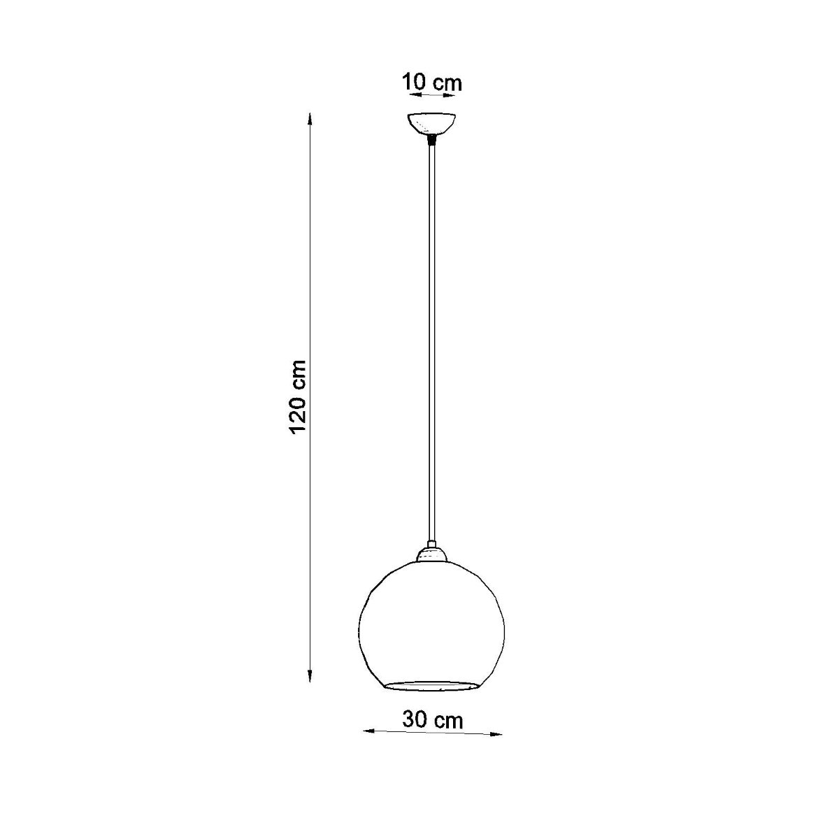 Suspension Acier Rouge E27 1 Ball rouge, EDEN