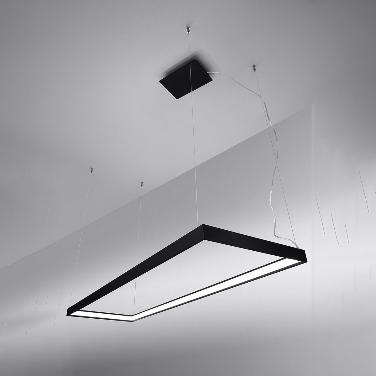 Lustre Aluminium Noir LED 1 Tuula noir, EDEN