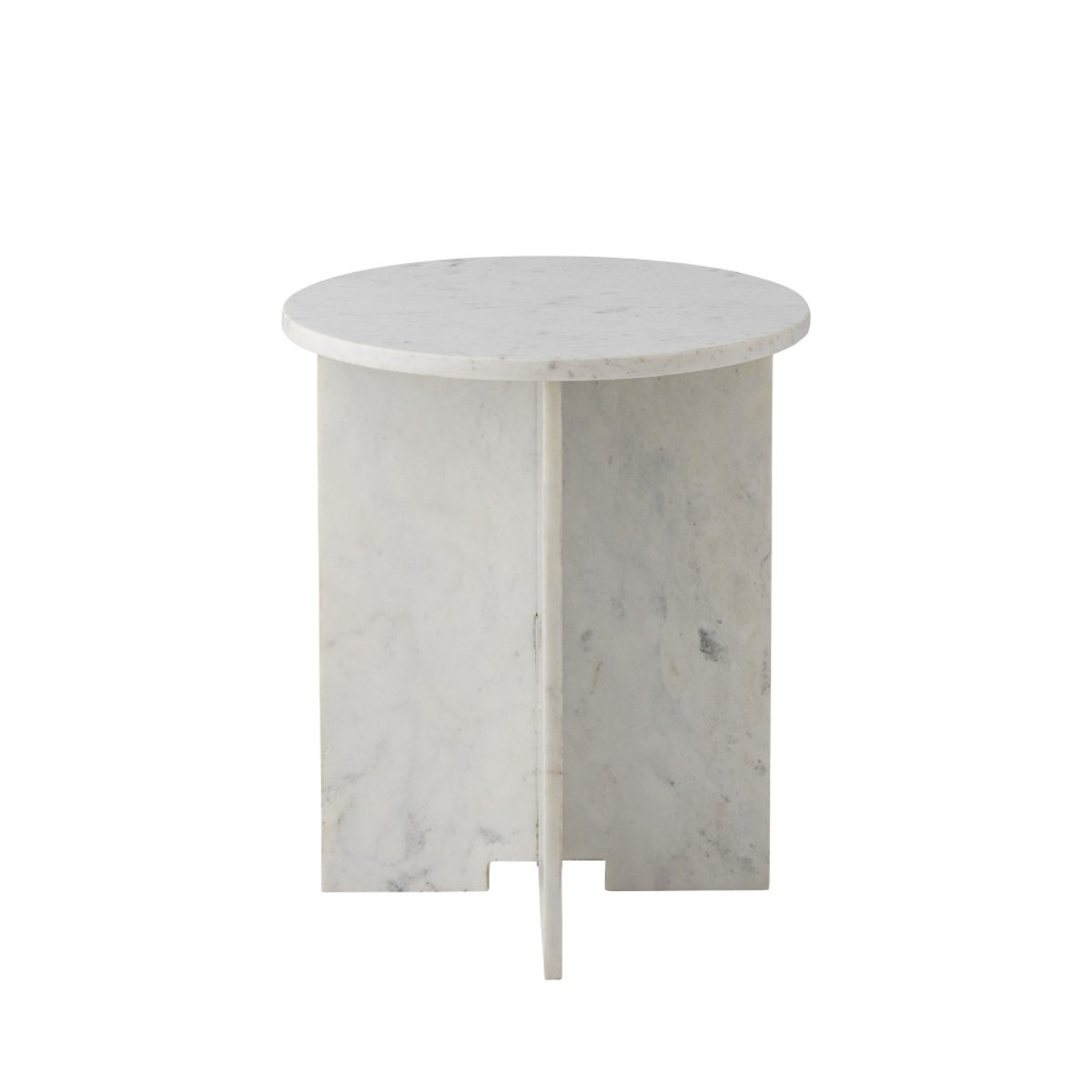 Table d'appoint ronde en marbre ø46cm blanc - JASMIA blanc, BLOOMINGVILLE