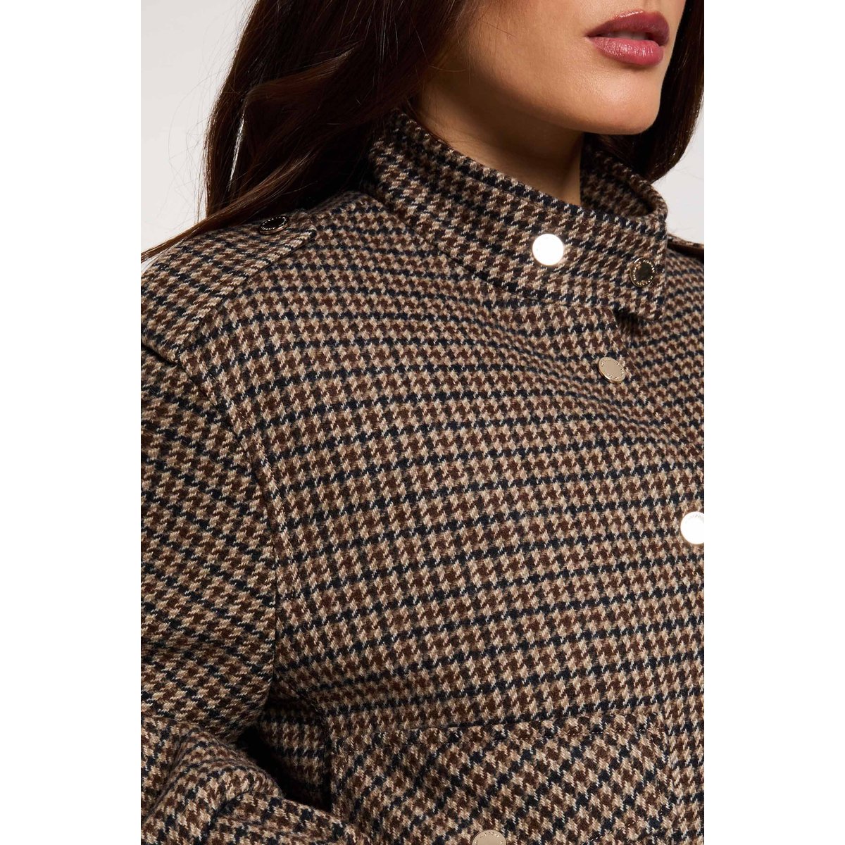 Blouson tweed col mao multicolore, MORGAN