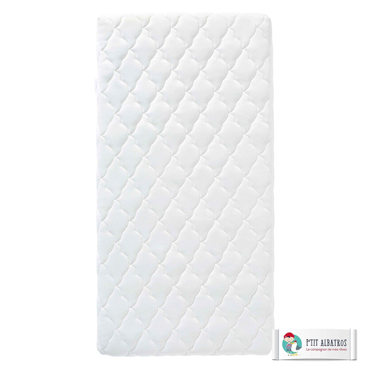 Matelas bébé Bamboo blanc, P'TIT ALBATROS