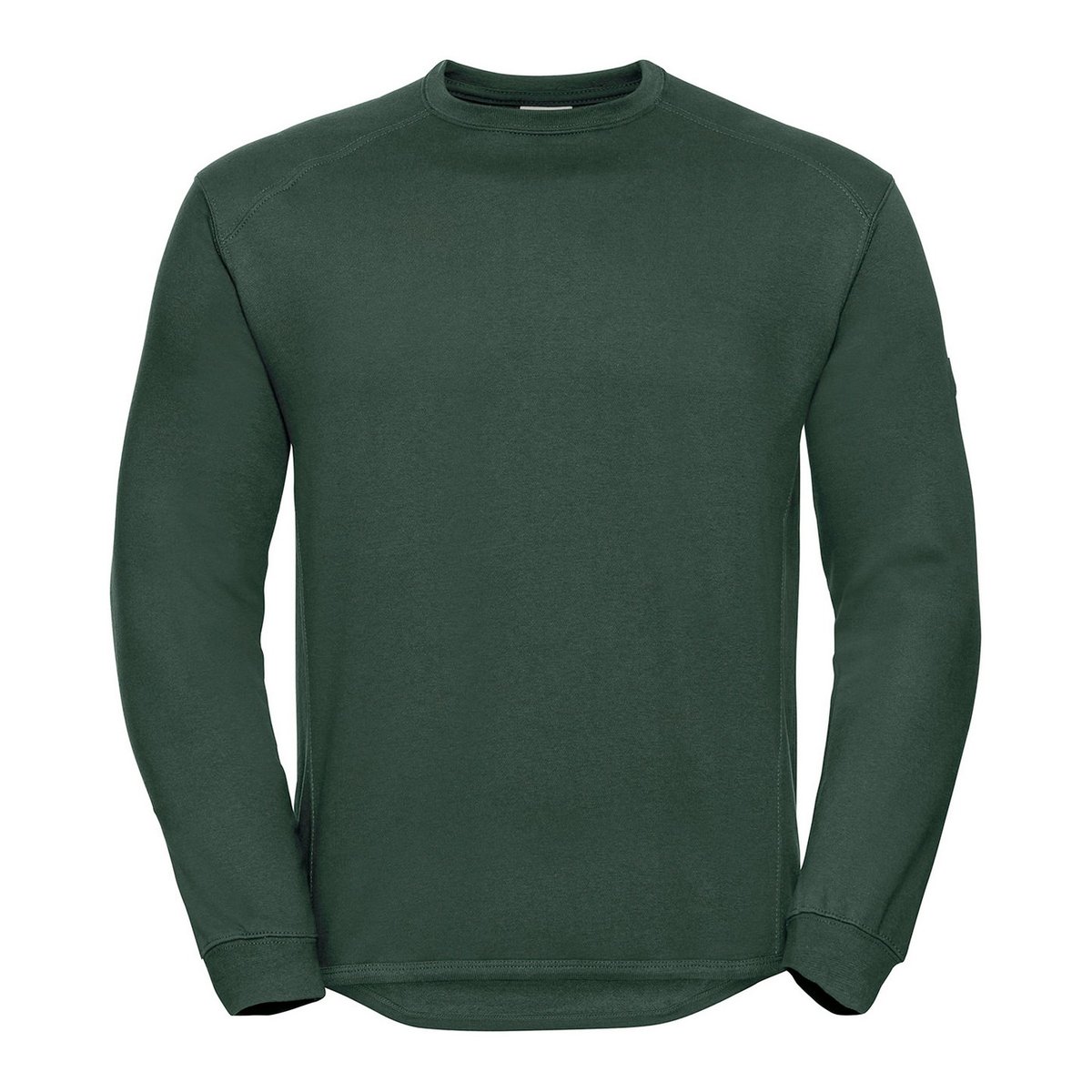 Sweat épais col ras-du-cou vert sapin, RUSSELL