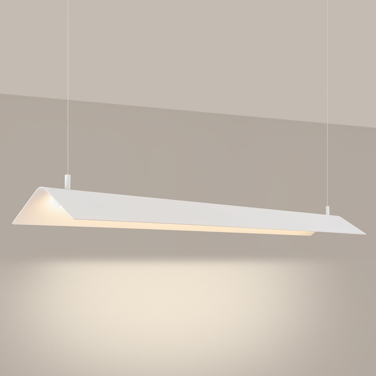 Suspension Acier Blanc LED 1 Elva blanc, EDEN