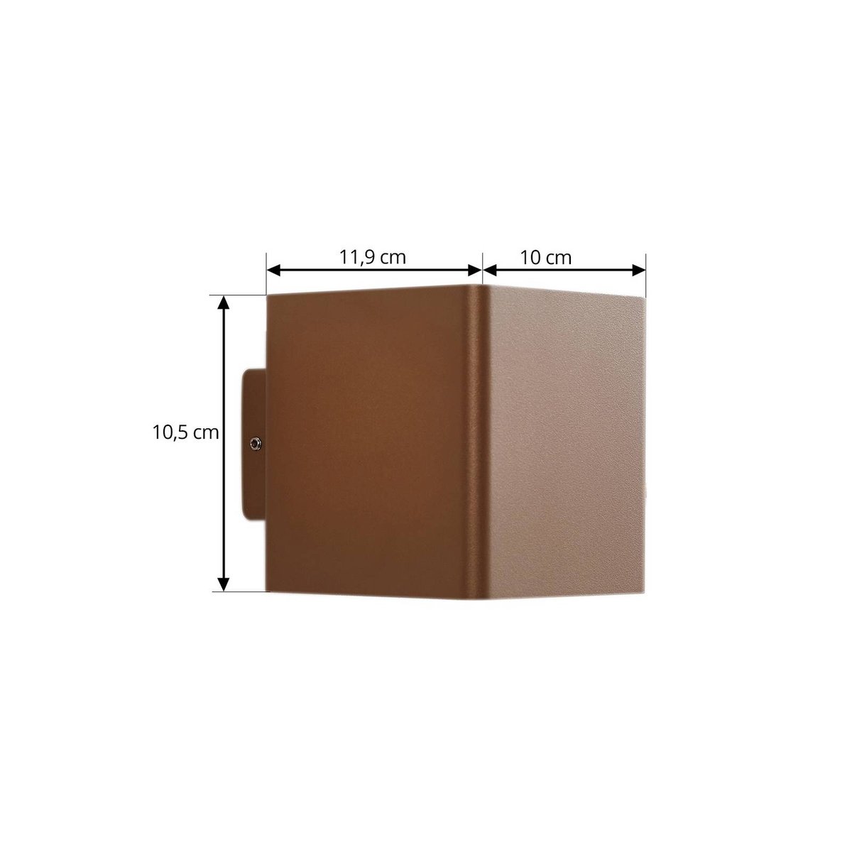 Applique extérieure en aluminium moderneLED marron, LUCANDE