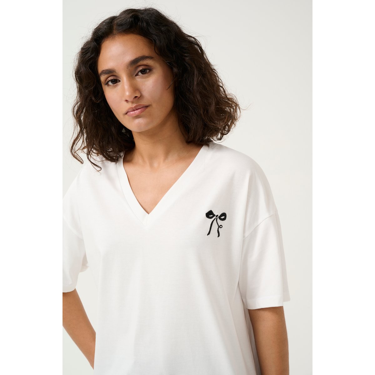 T-shirt blanc chalk, KAFFE