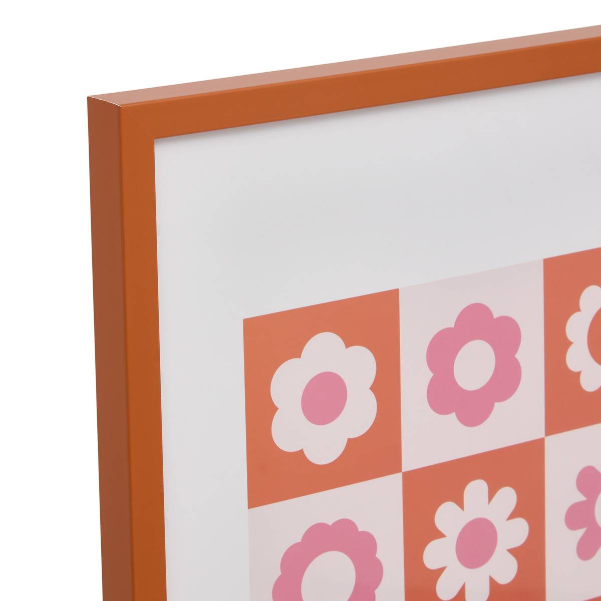Affiche encadrée motif fleurs 50x70cm CHA CHA POP bleu, ATMOSPHERA