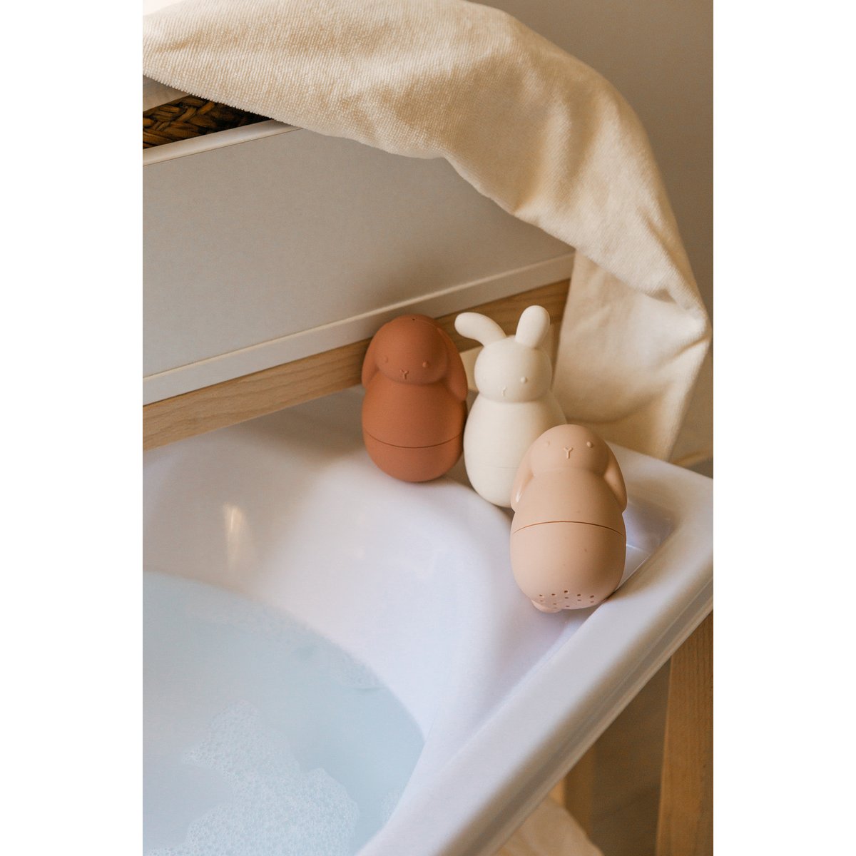 Set de 3 jouets de bain en silicone multicolore, SUAVINEX