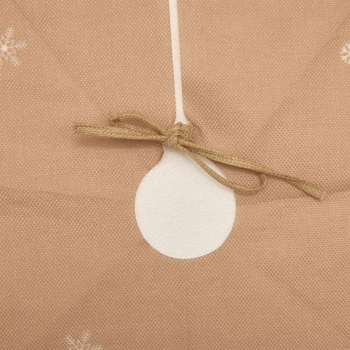 TAPIS SAPIN PERE NOEL JUTE D90 beige, ATMOSPHERA
