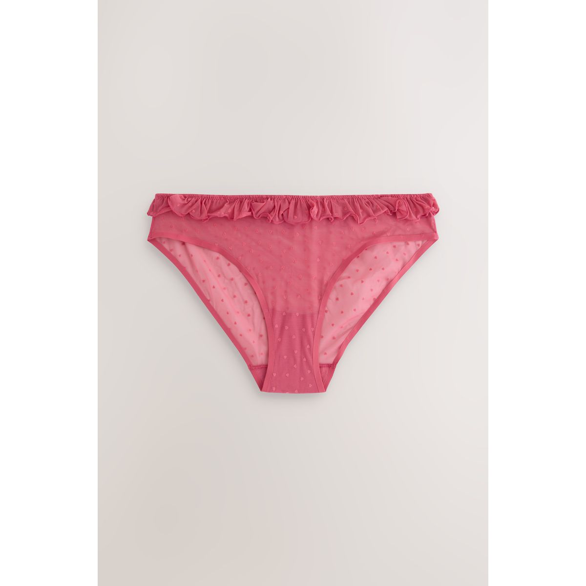 Culotte en mesh floqué cœurs, lot de 2 rouge / noir, NEXT