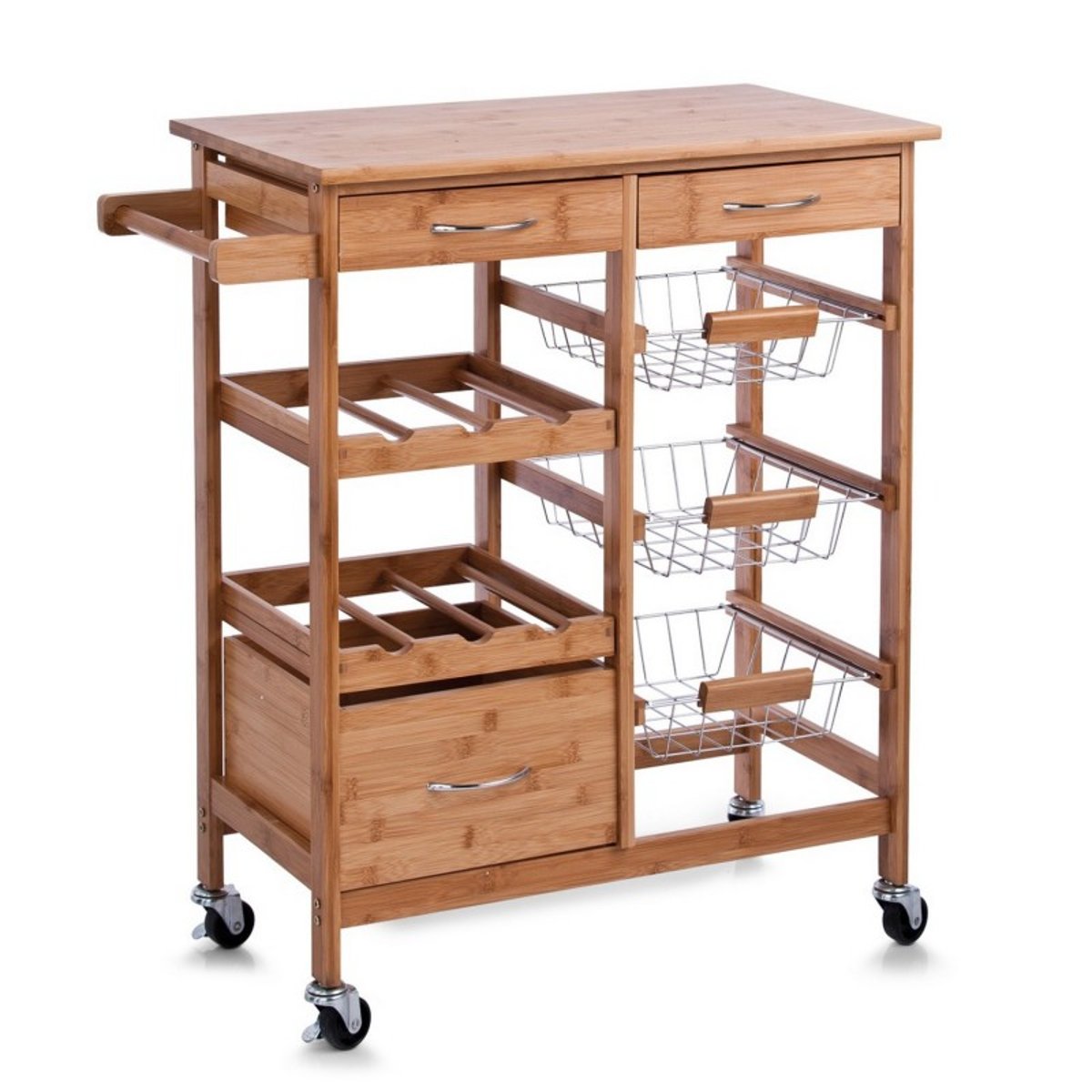 Meuble cuisine desserte bois bois clair, ZELLER PRESENT