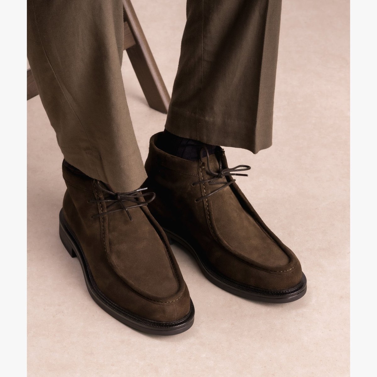 Boots À Talon en cuir FERGUS marron chocolat, BOCAGE