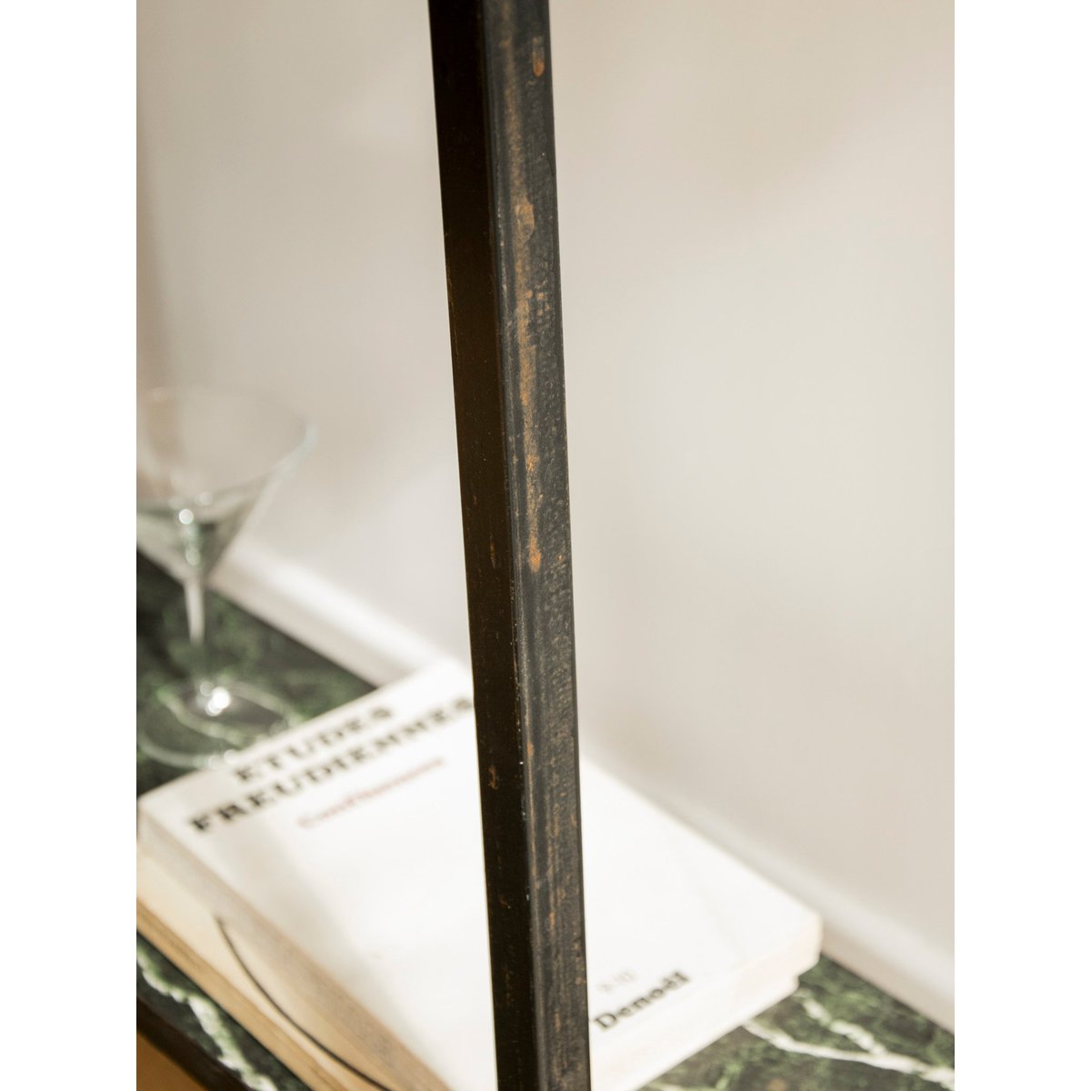 Table console en placage marbre Hanna N°1522 - Bon état noir, DEBONGOUT