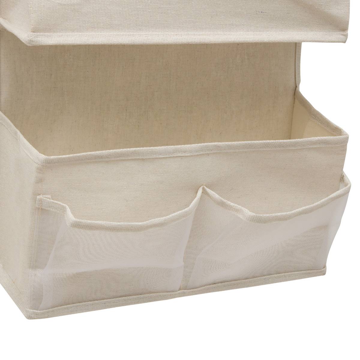 Rangement porte rectangulaire en tissu DRESSY PLUS beige, 5FIVE SIMPLY SMART