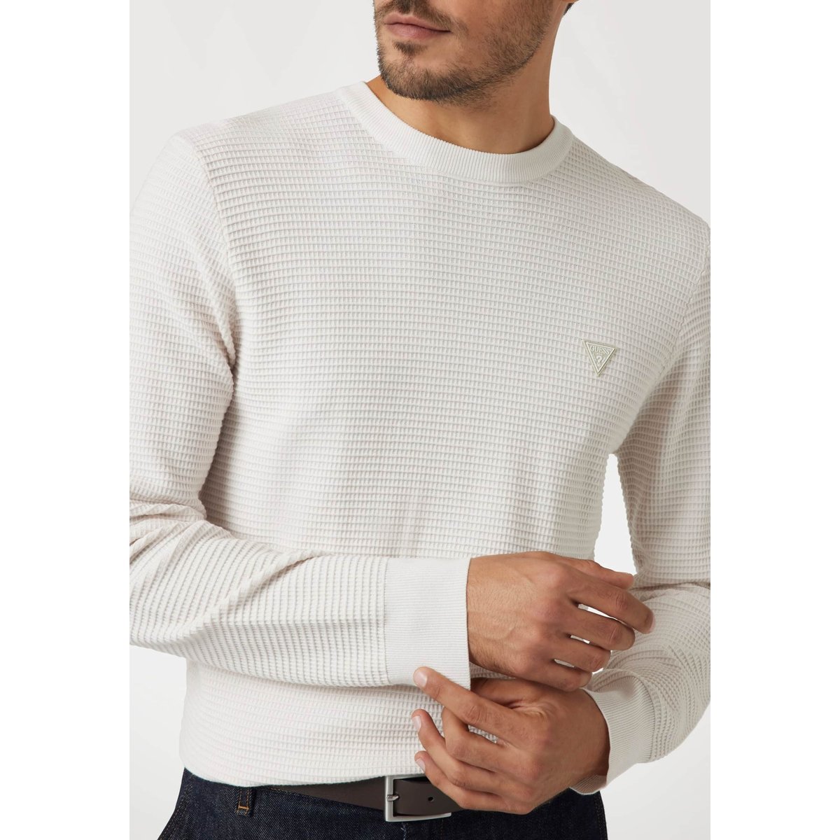 Pull En Viscose Mélangée gris, GUESS