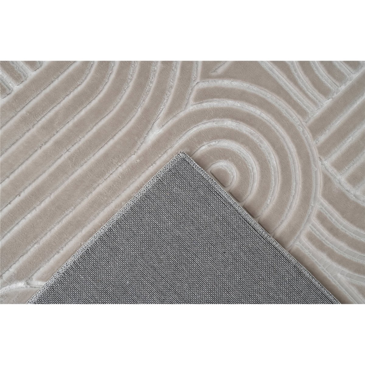 Tapis à motif géométrique en relief 3d beige clair, ARTE ESPINA