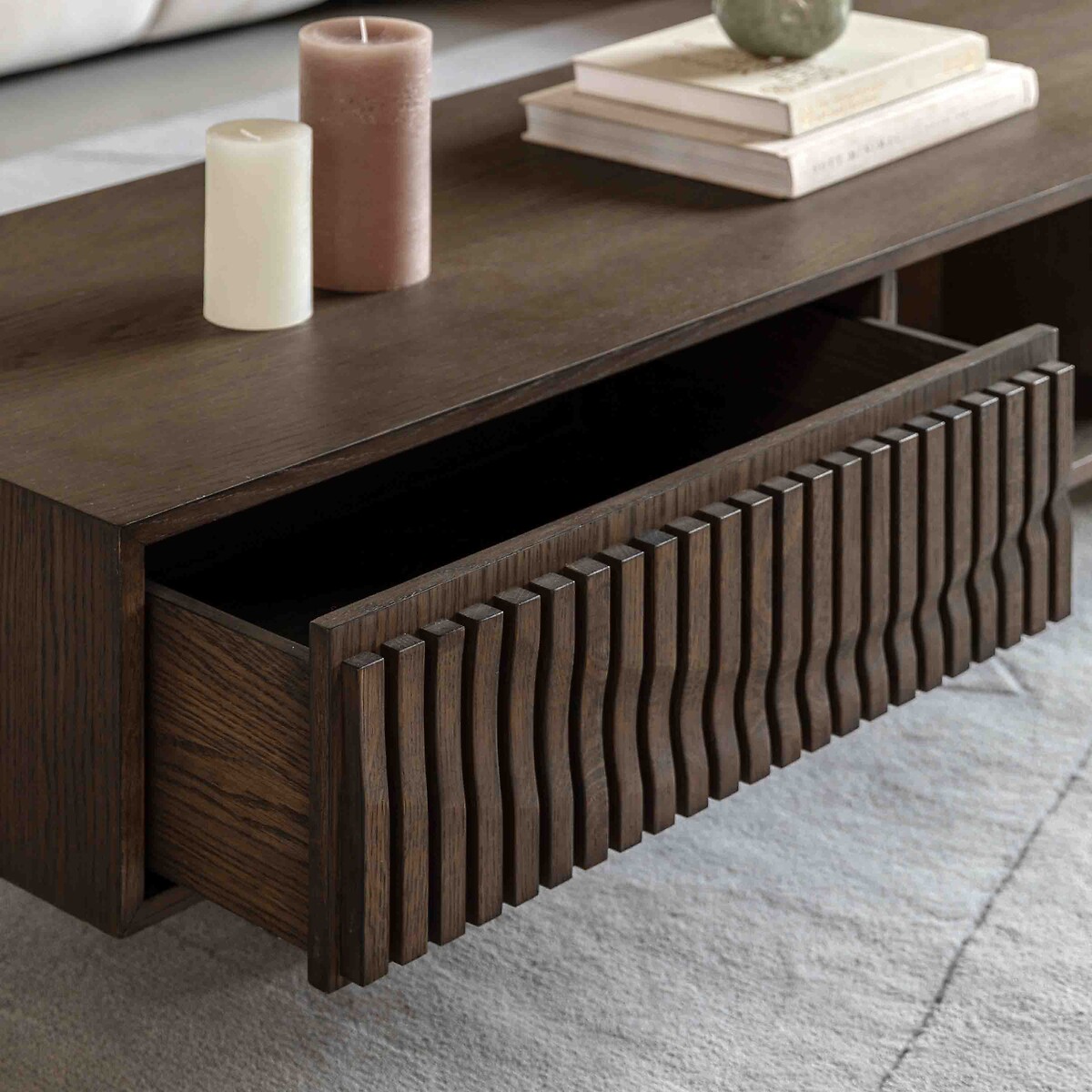 Owen Storage Oak Coffee Table dark oak wood, ÉDITÉ