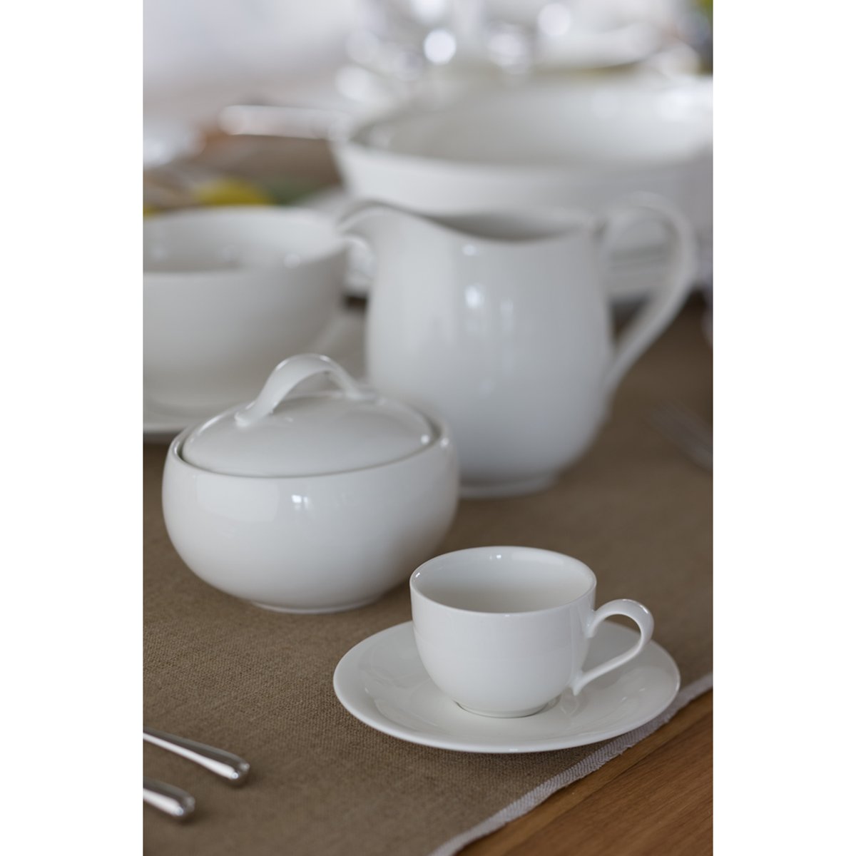Soucoupe Tasse Moka NEW COTTAGE blanc, VILLEROY & BOCH