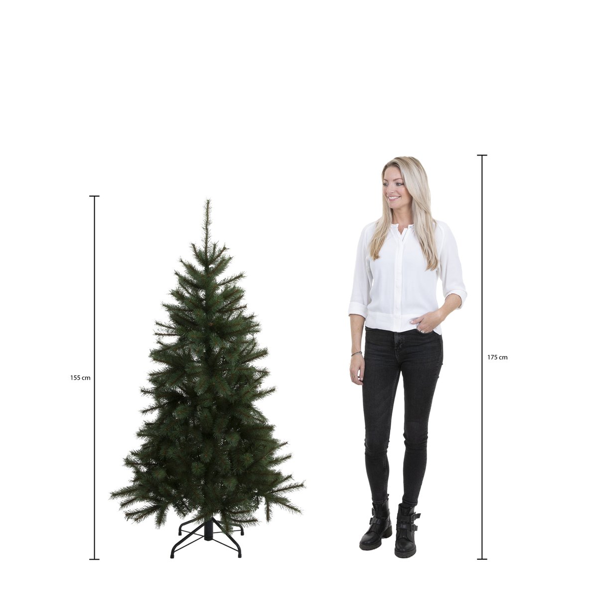 Sapin de Noël artificiel H155 cm FOREST FROSTED vert, TRIUMPH TREE