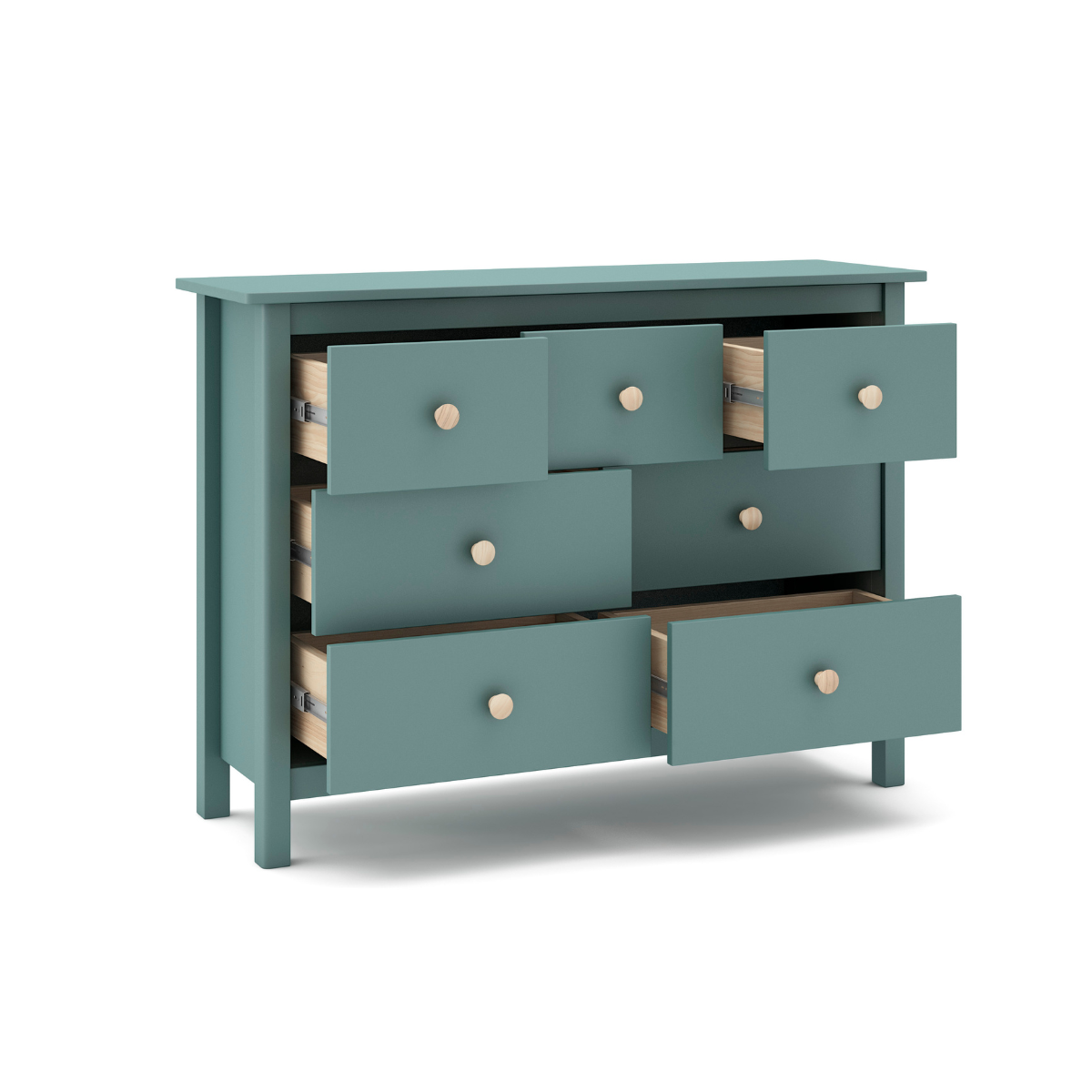 Commode 4 + 3 tiroirs - CAMILLE vert, CALICOSY