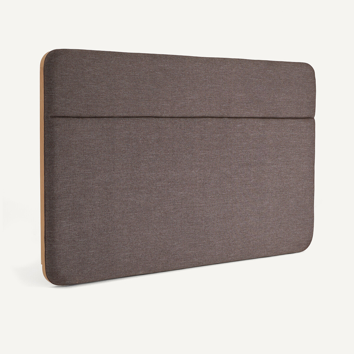 Tête de lit en tissu chiné avec cadre en plaqué chêne, NOEN marron chiné, AM.PM