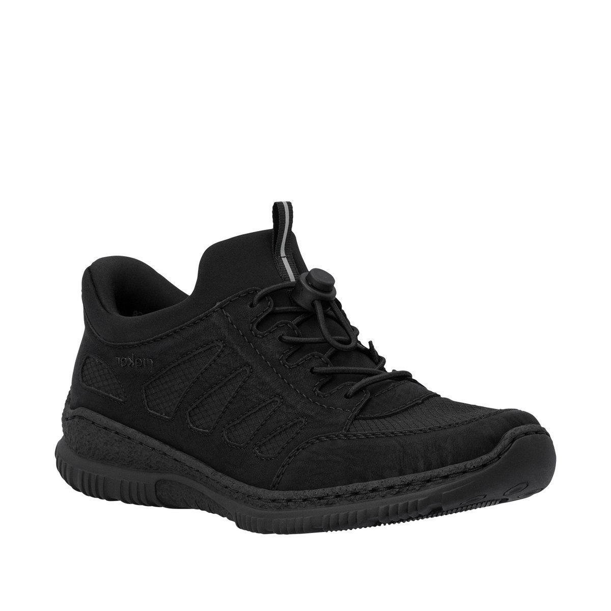 Sneakers noires à talon plat pourvues d'une fermeture élastiquée noir, RIEKER