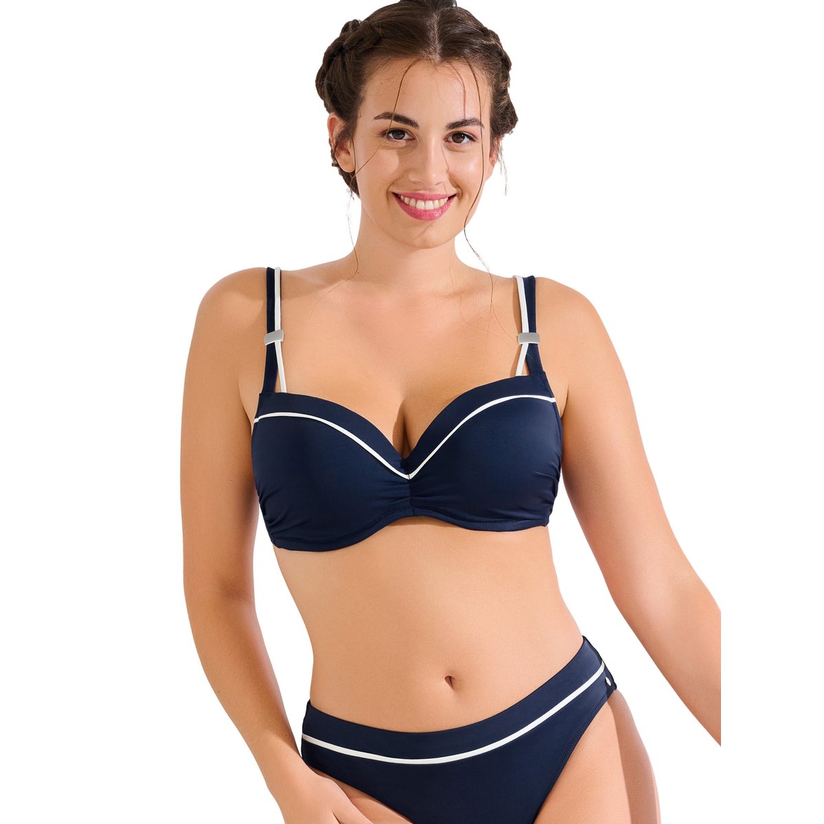 Haut maillot de bain préformé UVITA bleu, LISCA