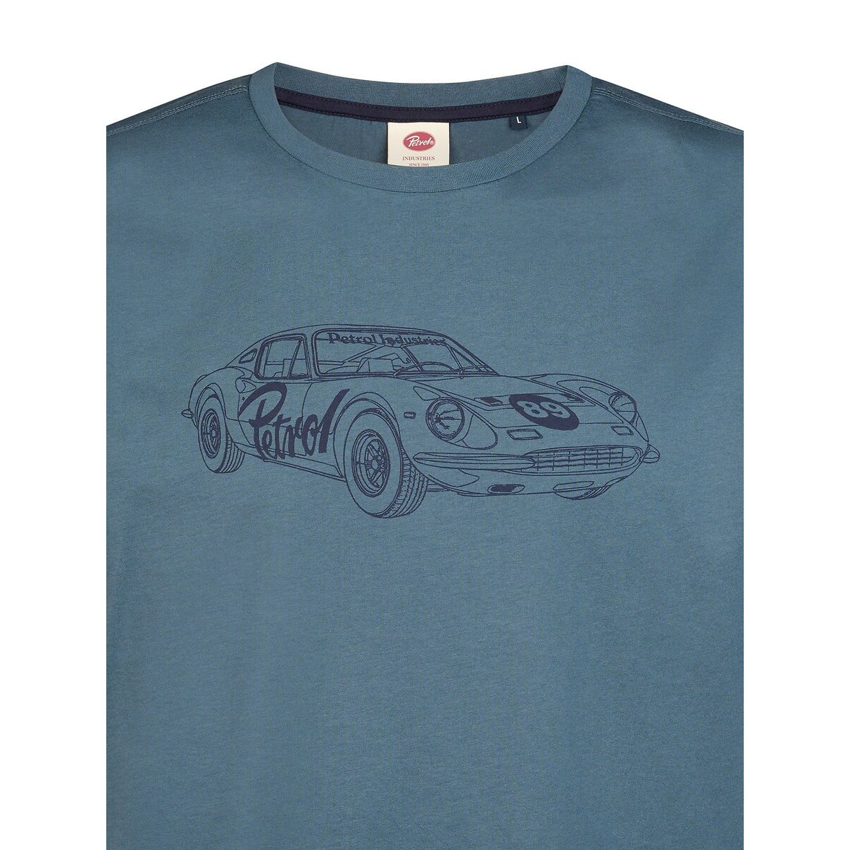 Porsche Short Sleeve Crew Neck T-Shirt storm blue, PETROL INDUSTRIES