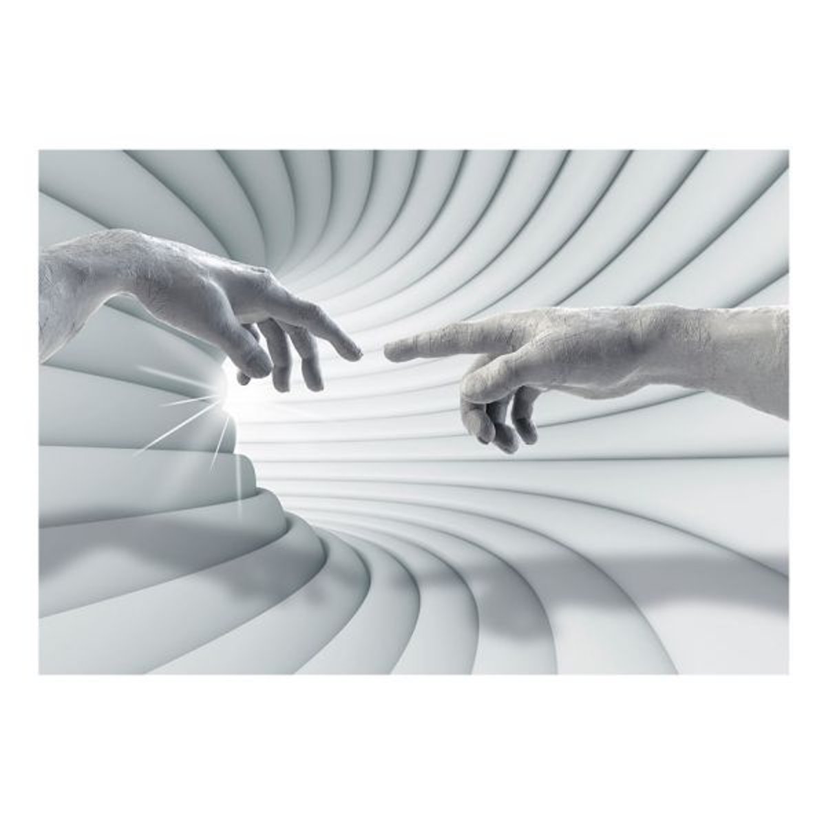 Papier peint intissé panoramique Personnes Touch of the Light gris / argent, EDEN
