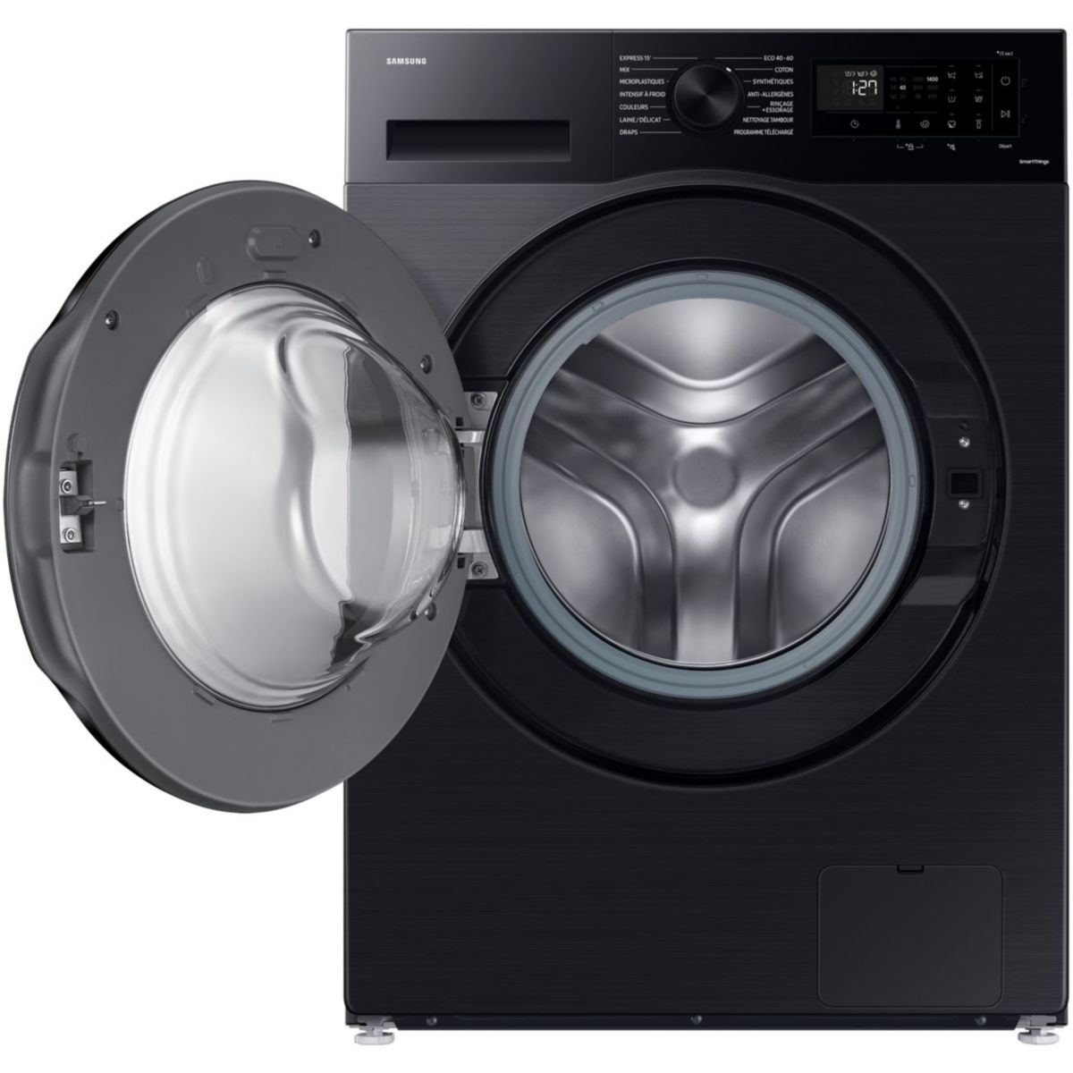 Lave linge hublot WW90CGC04DAB - 9 kg - 1400 tr/min - Classe A - Moteur induction - Connecté WiFi - Noir noir, SAMSUNG