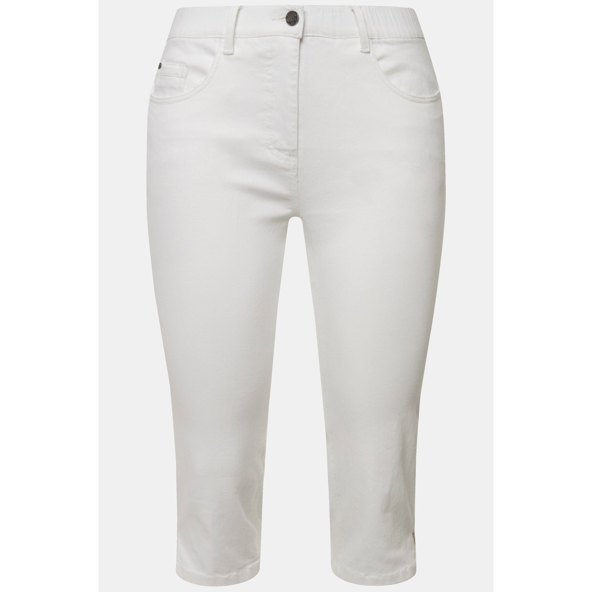 Jean corsaire Sarah. Coupe 5 poches ajustée denim blanc, ULLA POPKEN