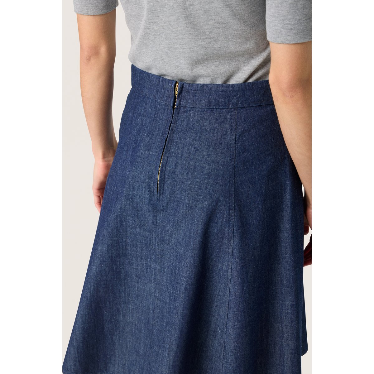 Jupe - tissage léger bleu dark blue denim, SOAKED IN LUXURY