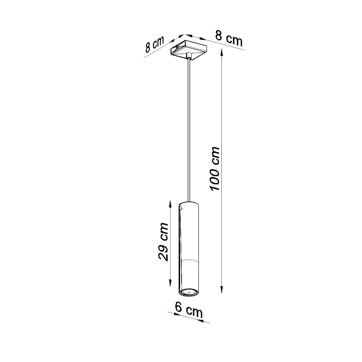 Suspension Acier Or/Noir GU10 1 Loopez jaune, EDEN