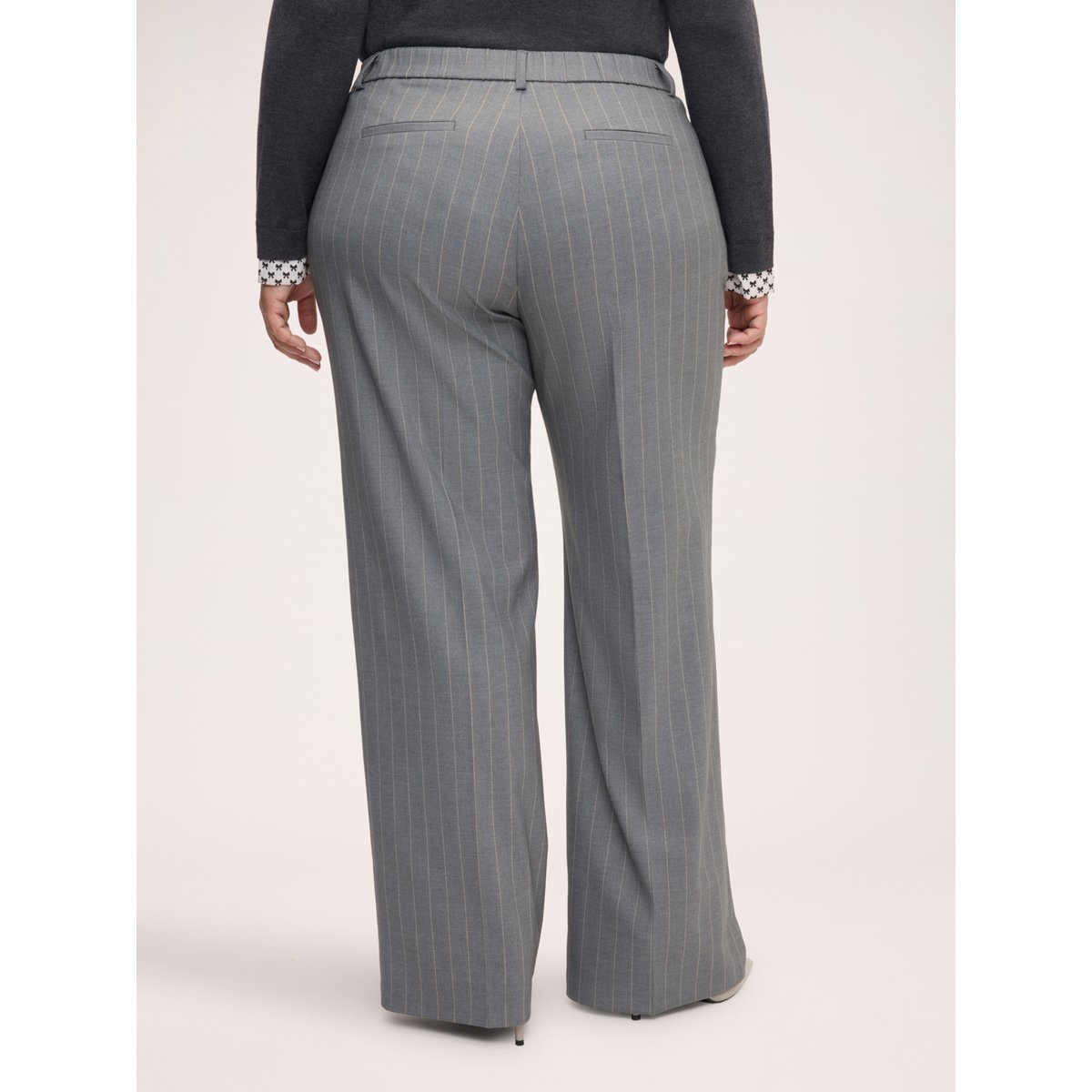 Pantalon Wide Leg à rayures tennis gris, FIORELLA RUBINO