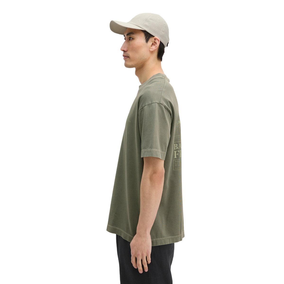 T-shirt loose avec un imprimé estival dans le dos gris foncé, MARC O'POLO