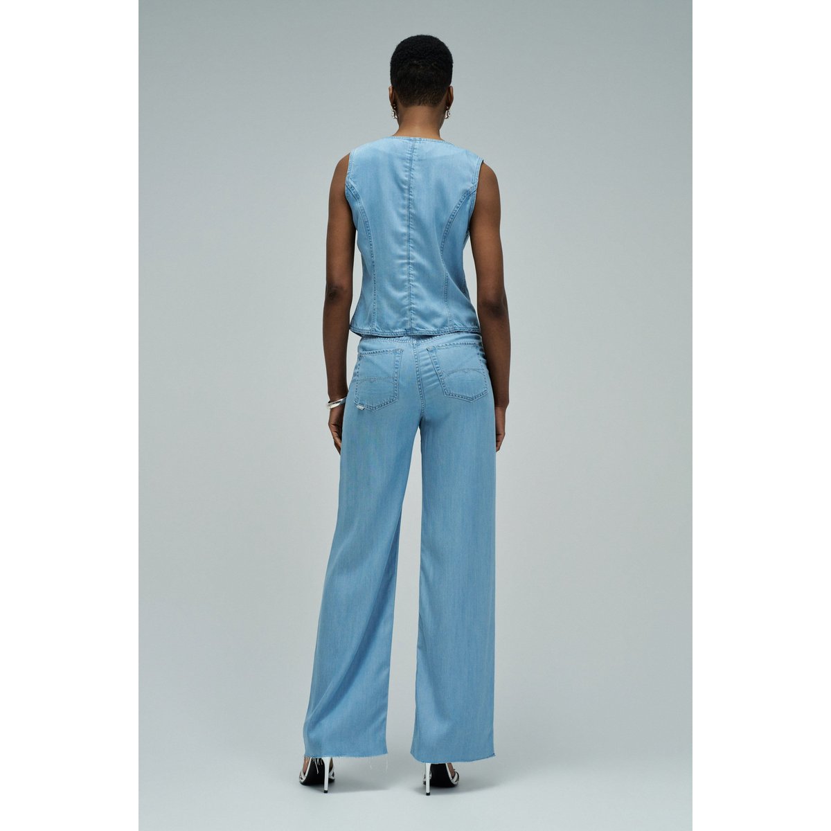 GILET EN LIGHTDENIM bleu, SALSA JEANS