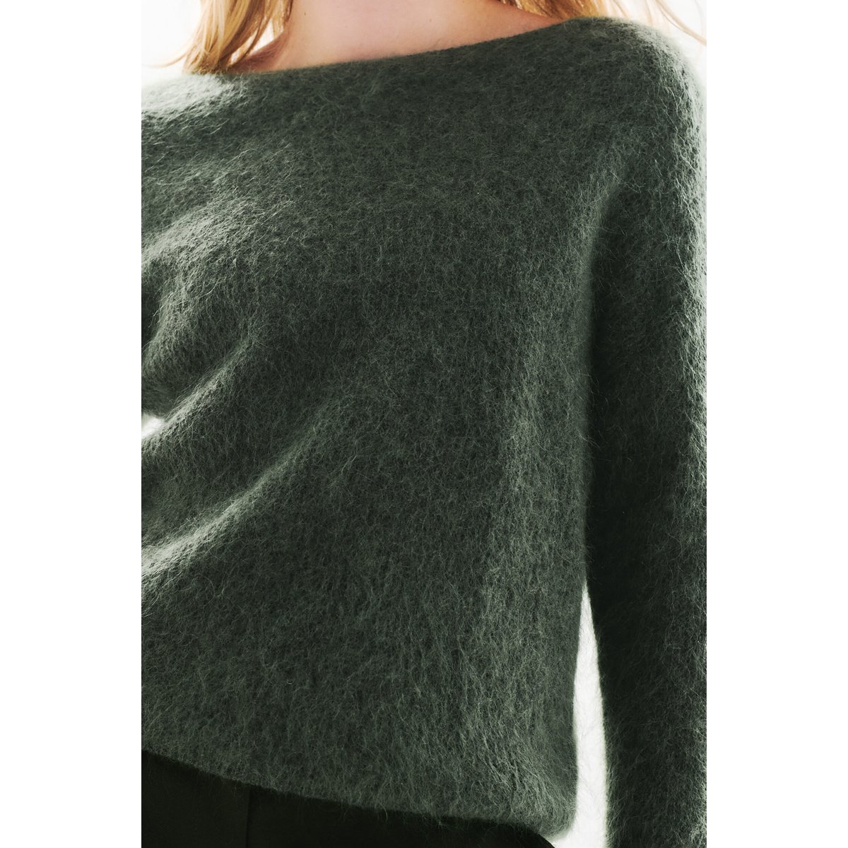 Pull droit Col MAGGIE vert kaki, CAROLL