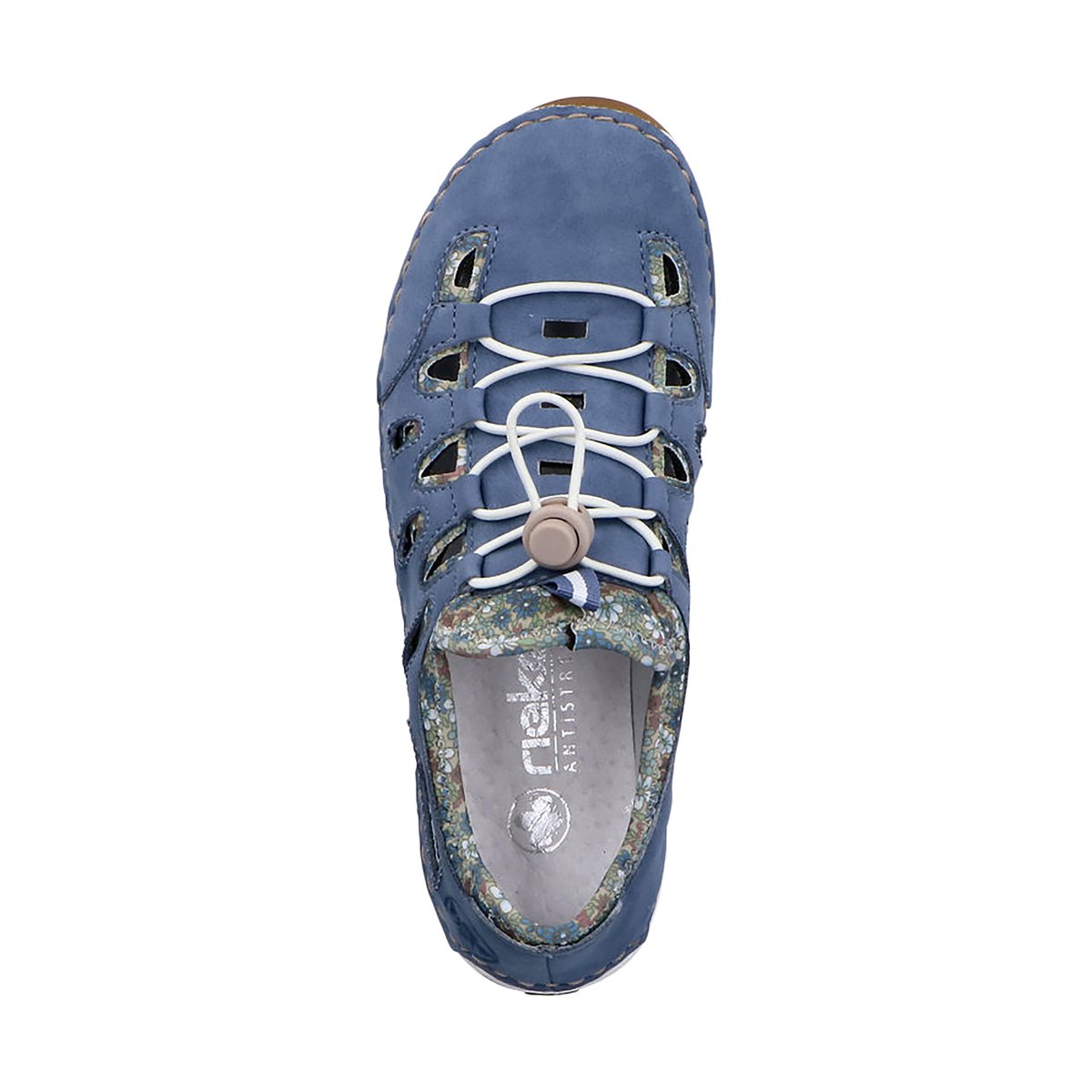 Basket Cuir Morelia bleu, RIEKER
