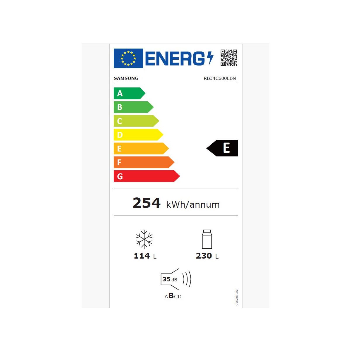 Réfrigérateur combiné RB34C600EBN couleur unique, SAMSUNG