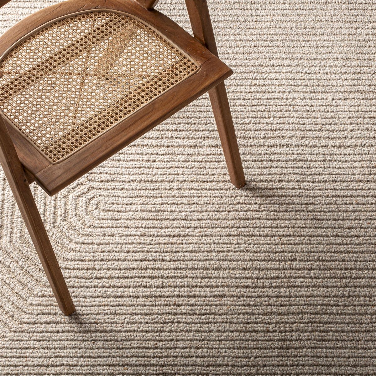Tapis en laine à relief graphique tons bruns, RECOLLECTION