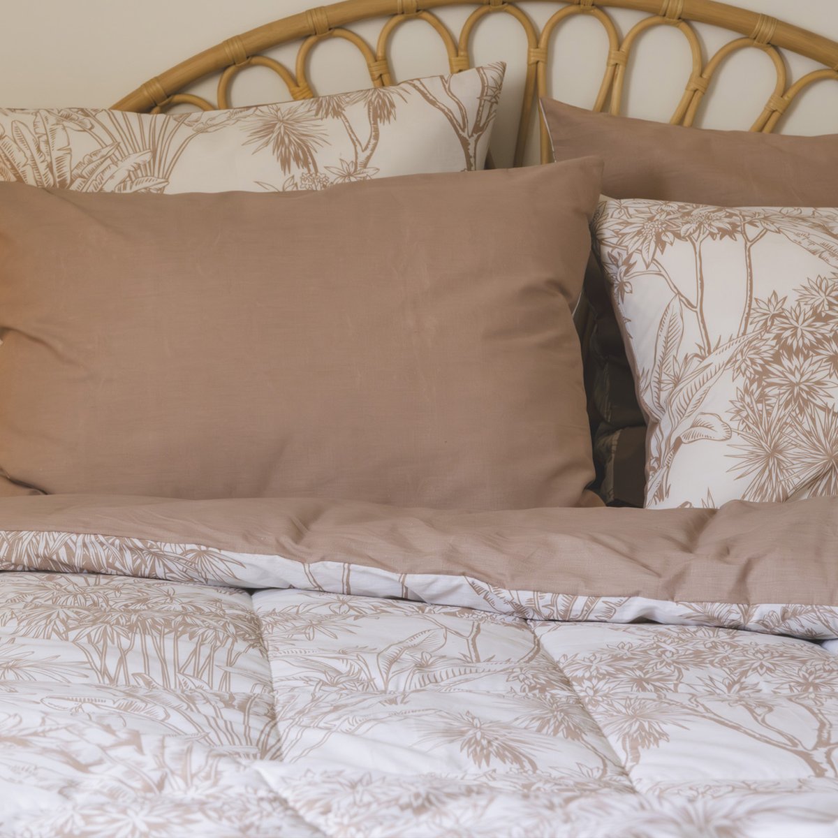 Couette imprimée Coton avec taie Siena multicolore, EDEN