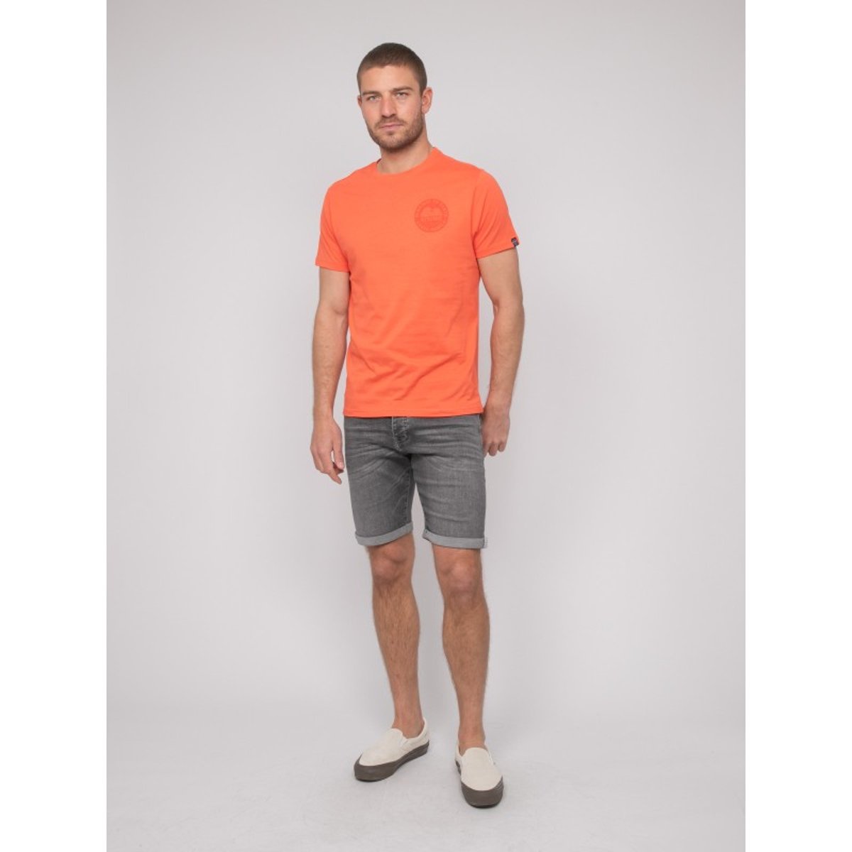 T-shirt Coton Motifs Nalibil corail, RITCHIE