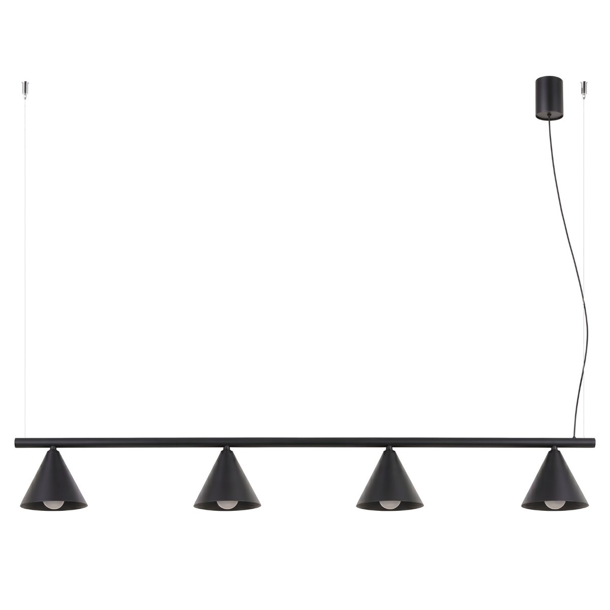 Lustre Acier Noir E14 4 NOX noir, EDEN