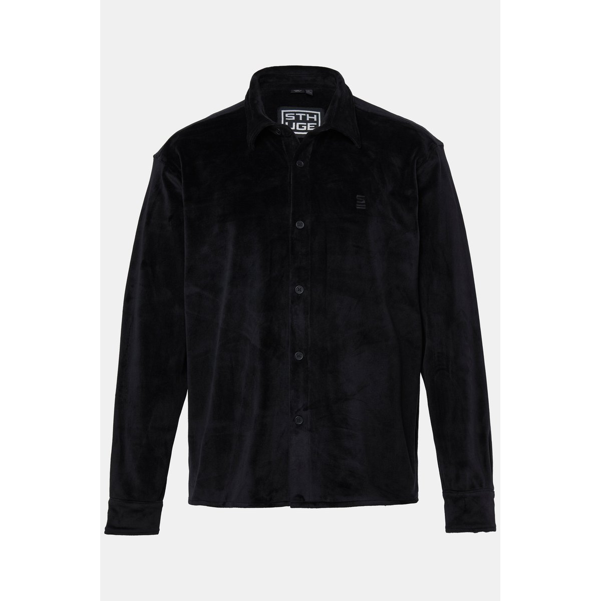 Chemise en velours noir, STHUGE