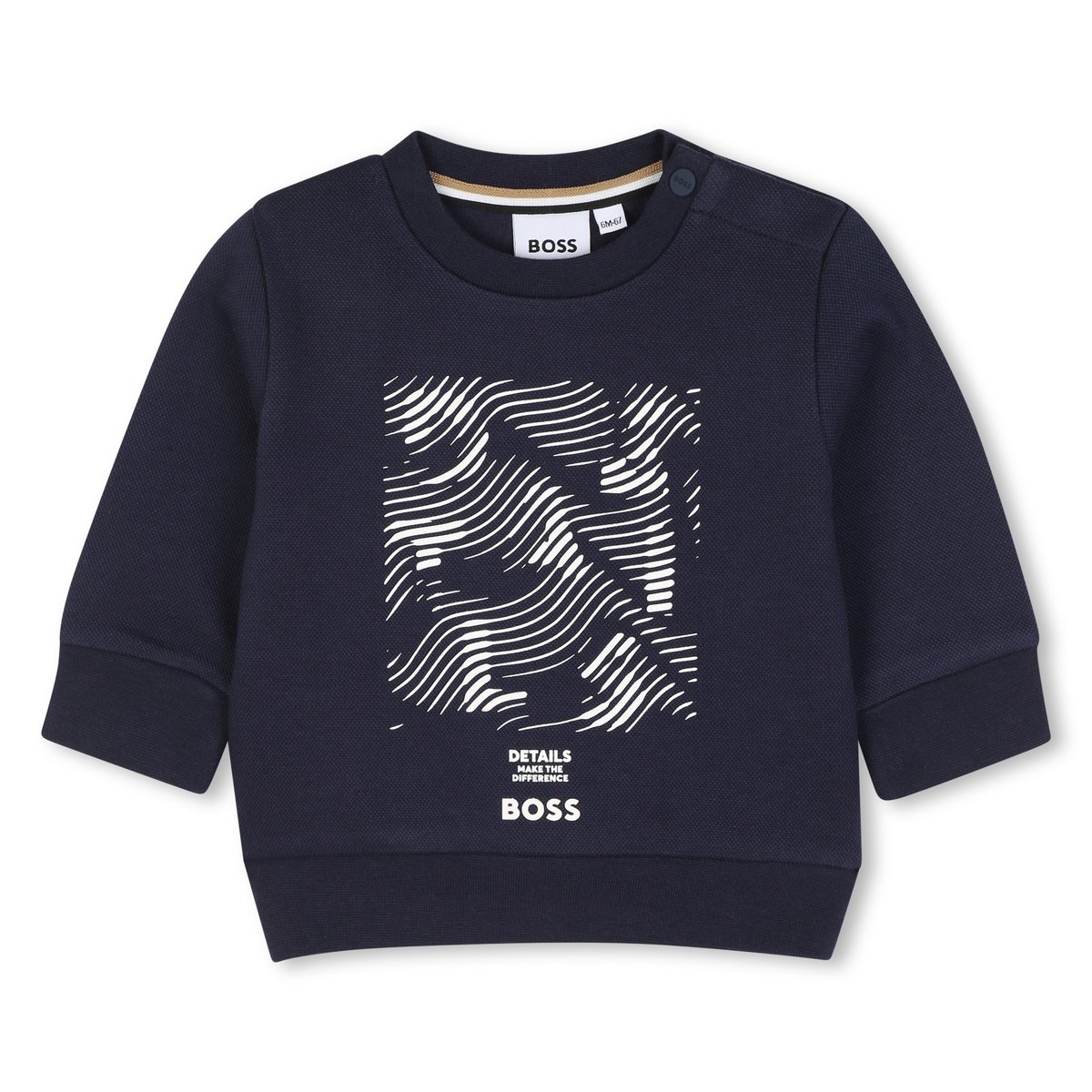 Sweat col rond bleu cargo, BOSS KIDSWEAR
