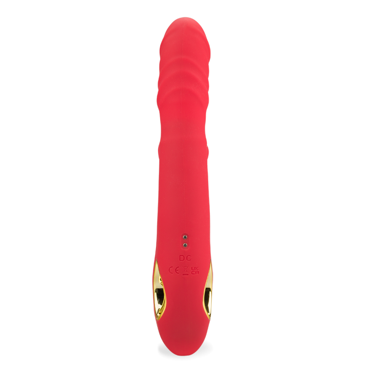 Vibromasseur puissant rabbit va-et-vient et langue Pleasure Rush rouge, LOVE AND VIBES